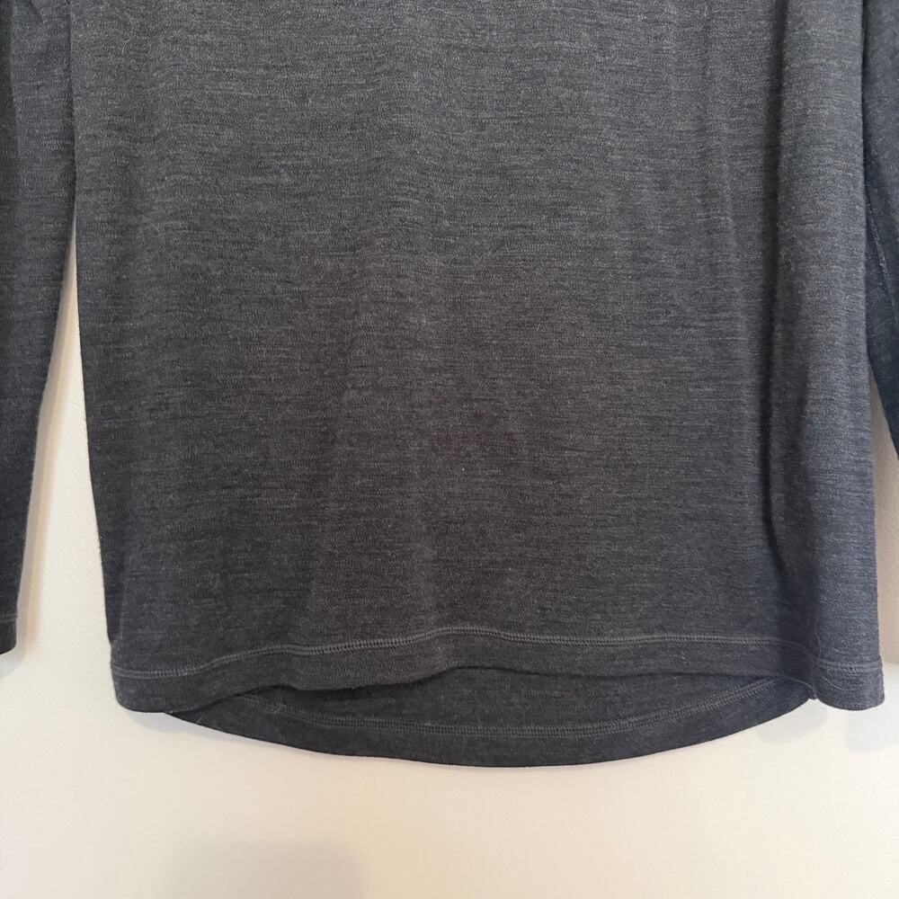 Smartwool 100% Merino Wool Women's Quater Zip Gray Gorpcore Outdoor Hiking - Picture 2 of 11